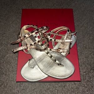 Gold Valentino strappy sandals